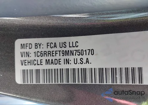2021 Ram 1500 Big Horn 4X2 5'7 Box z USA, uszkodzony, nr VIN 1C6RREFT9MN750170